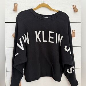 Calvin Klein Black and White Knit Top